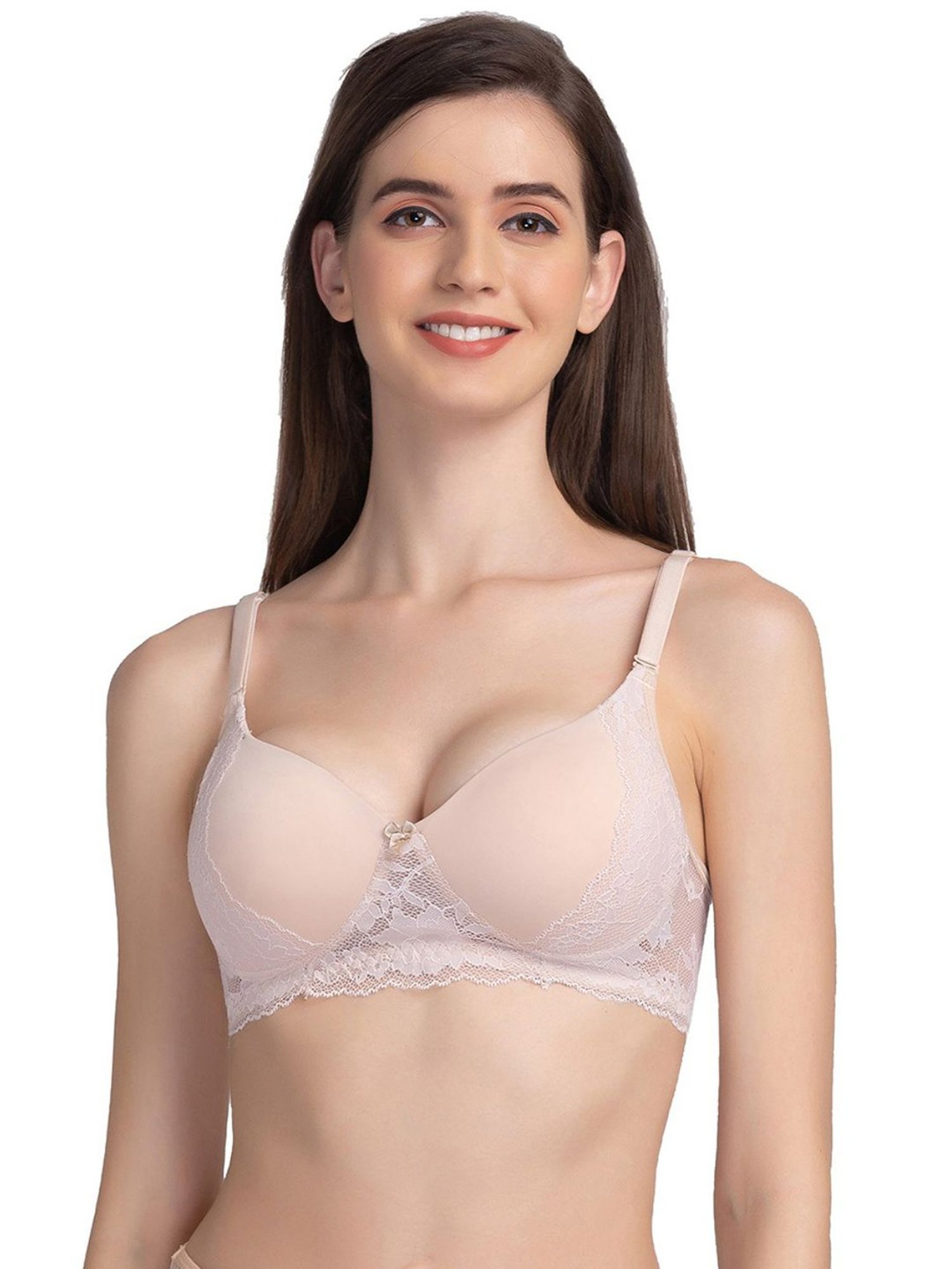 Candyskin Nude Lace Full Coverage T-Shirt Bra