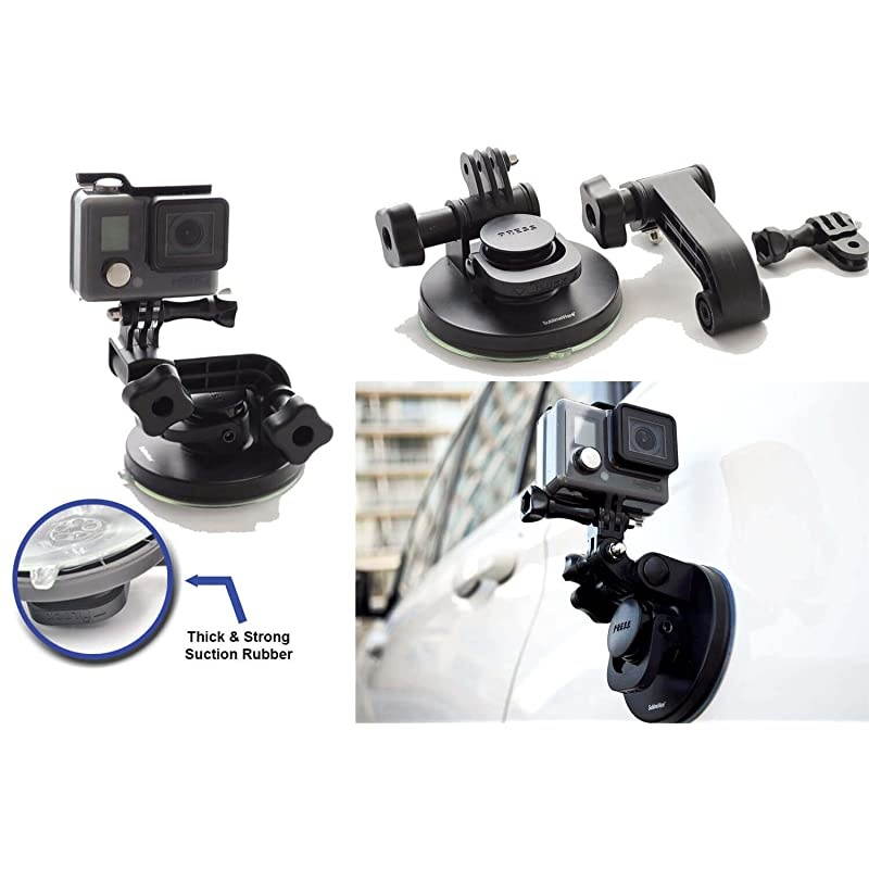 Suction Cup for Gopro Mount Car Windshield Window Vehicle Boat Camera Holder for Gopro Suction Cup Mount gopro Windshield Mount Hero2 Hero3 Hero3+ Hero4 Hero5 Hero6 Black Session HD by