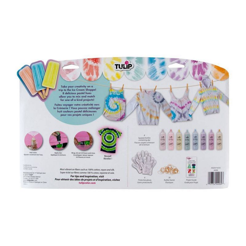 Tulip 45pc One-Step Tie-Dye Kit 8 Colors - Ice Cream Shoppe