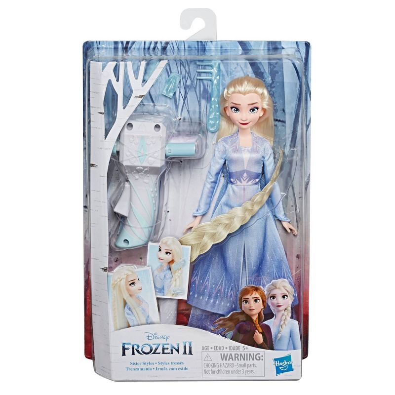 Disney Frozen 2 Sister Styles Elsa Fashion Doll With Extra-Long Hair, Braiding Tool and Hair Clips
