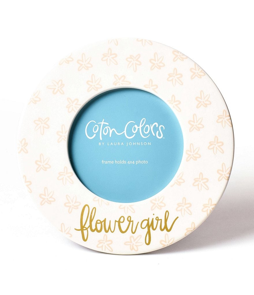 Coton Colors Blush Floral Flower Girl Round Frame