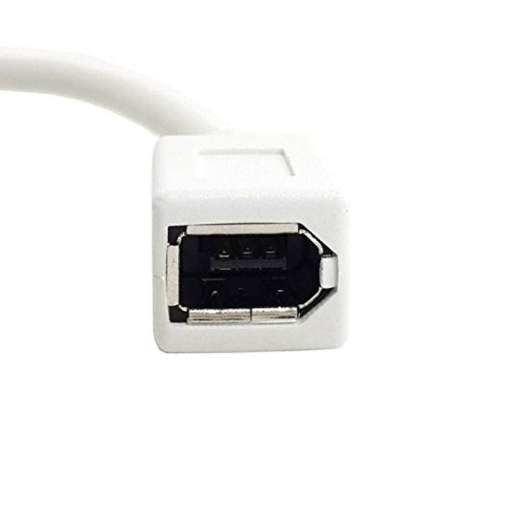 The White IEEE 1394 6PIN Female to 1394b 9PIN male Firewire 400 TO 800 Cable 10cm