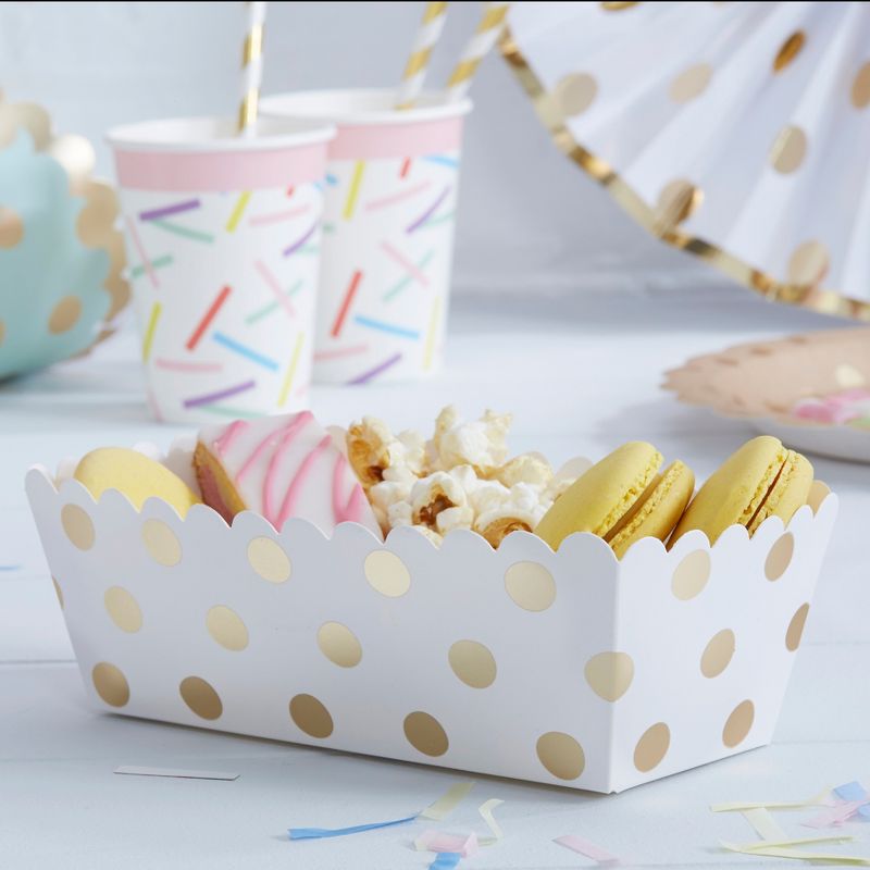 5ct Polka Dot Food Trays