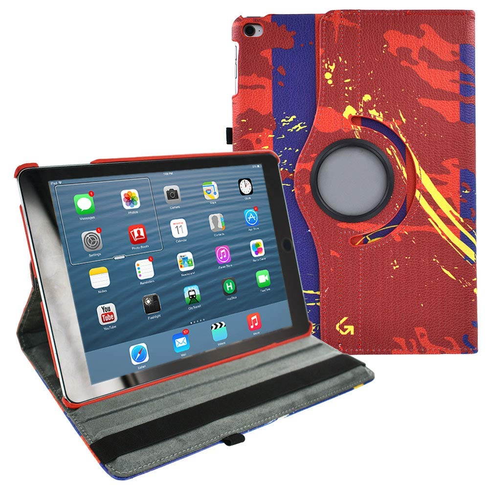 iPad 9.7 5th 6th Gen Case, KIQ PU Leather Multi-View Protection Case Cover Holder Stand For Apple iPad 9.7 5th/6th Generation [2017/2018] (Soccer)