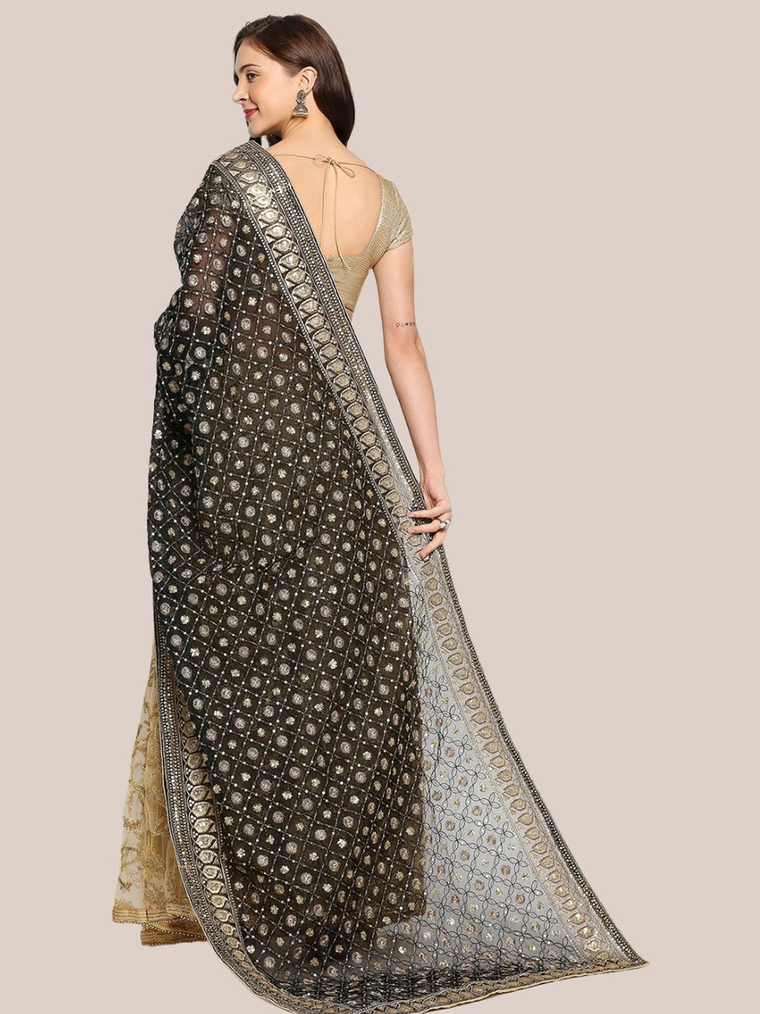 Dupatta Bazaar Black Embroidered Dupatta