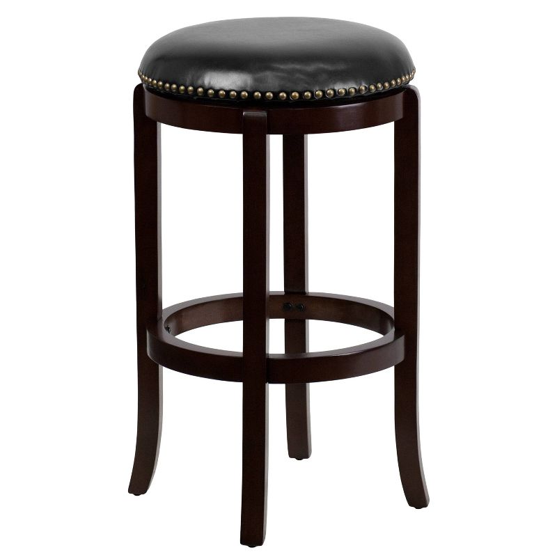29" Backless Cappuccino Adjustable Height Barstool Cappuccino - Riverstone Furniture