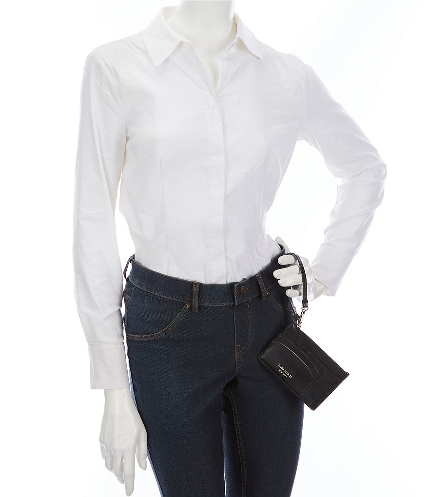 kate spade new york Spencer Leather Zippered Card Case Wristlet