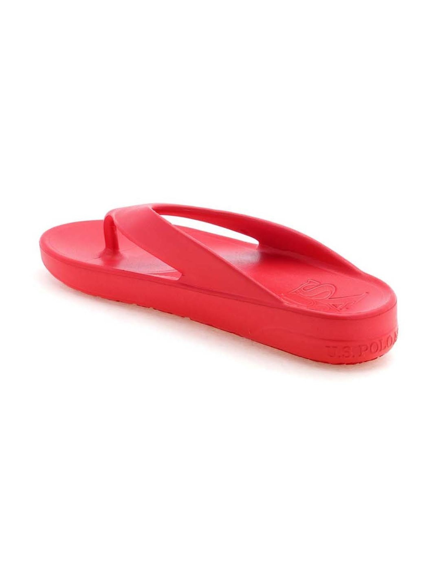 U.S. Polo Assn. Men's Red Flip Flops