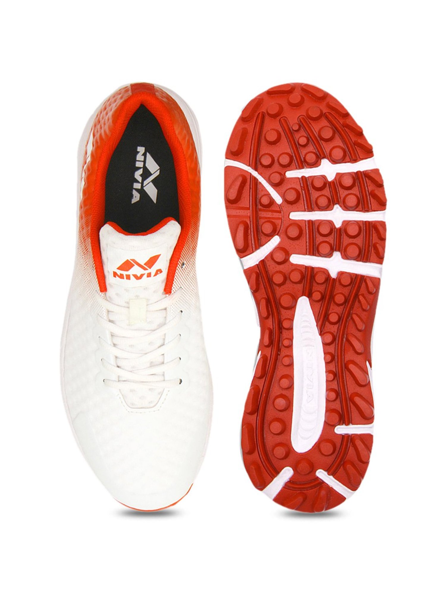 Nivia Men's Cric-1000 White Cricket Shoes