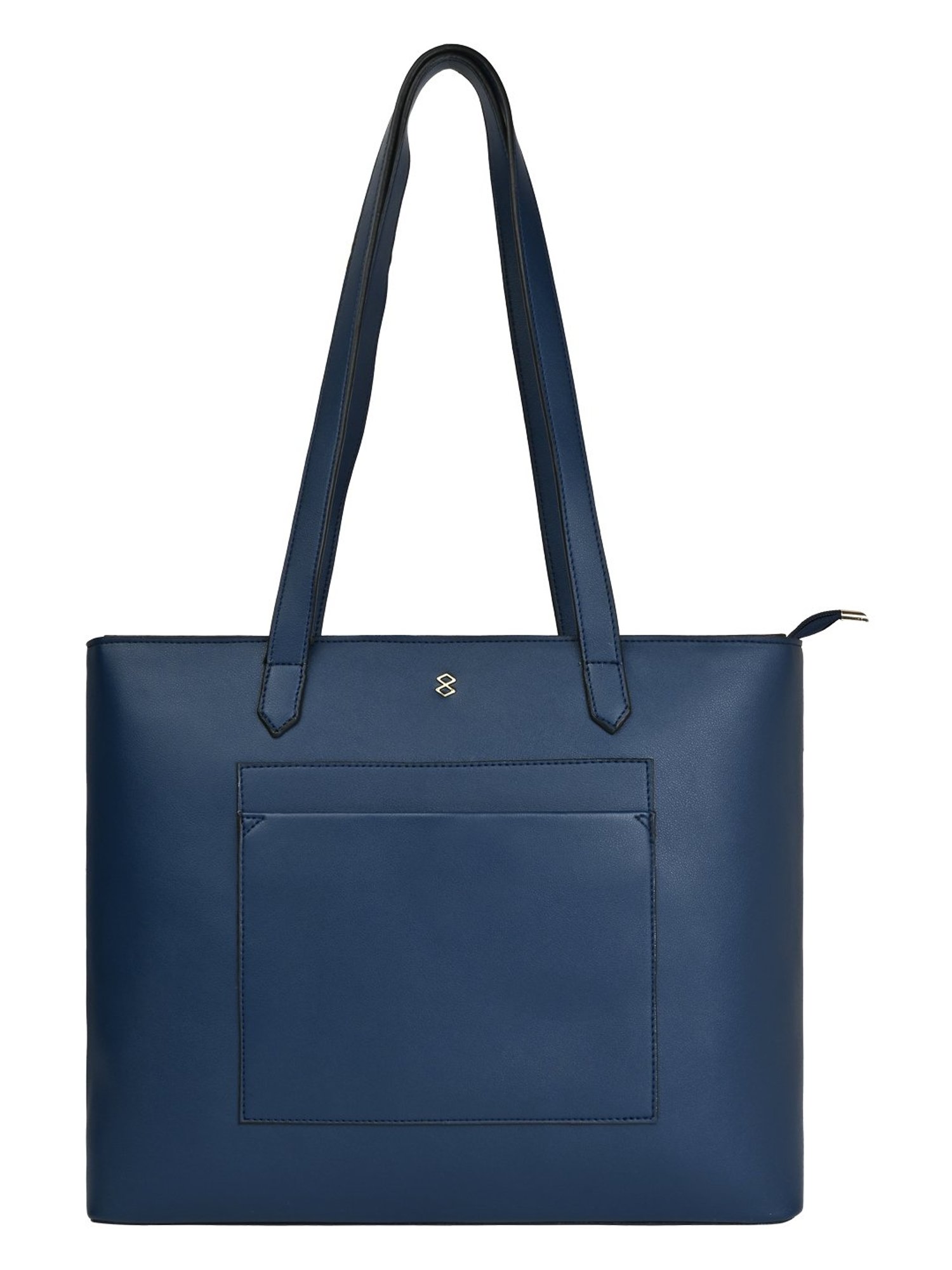 Horra Blue Solid Large Tote Bag - 13 inches