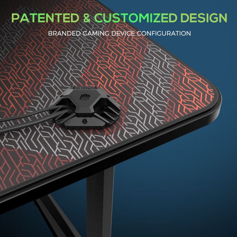 RESPAWN 3000 Gaming Computer Desk - Ergonomic Height Adjustable Gaming Desk, in Blue (RSP-3000-BLU)