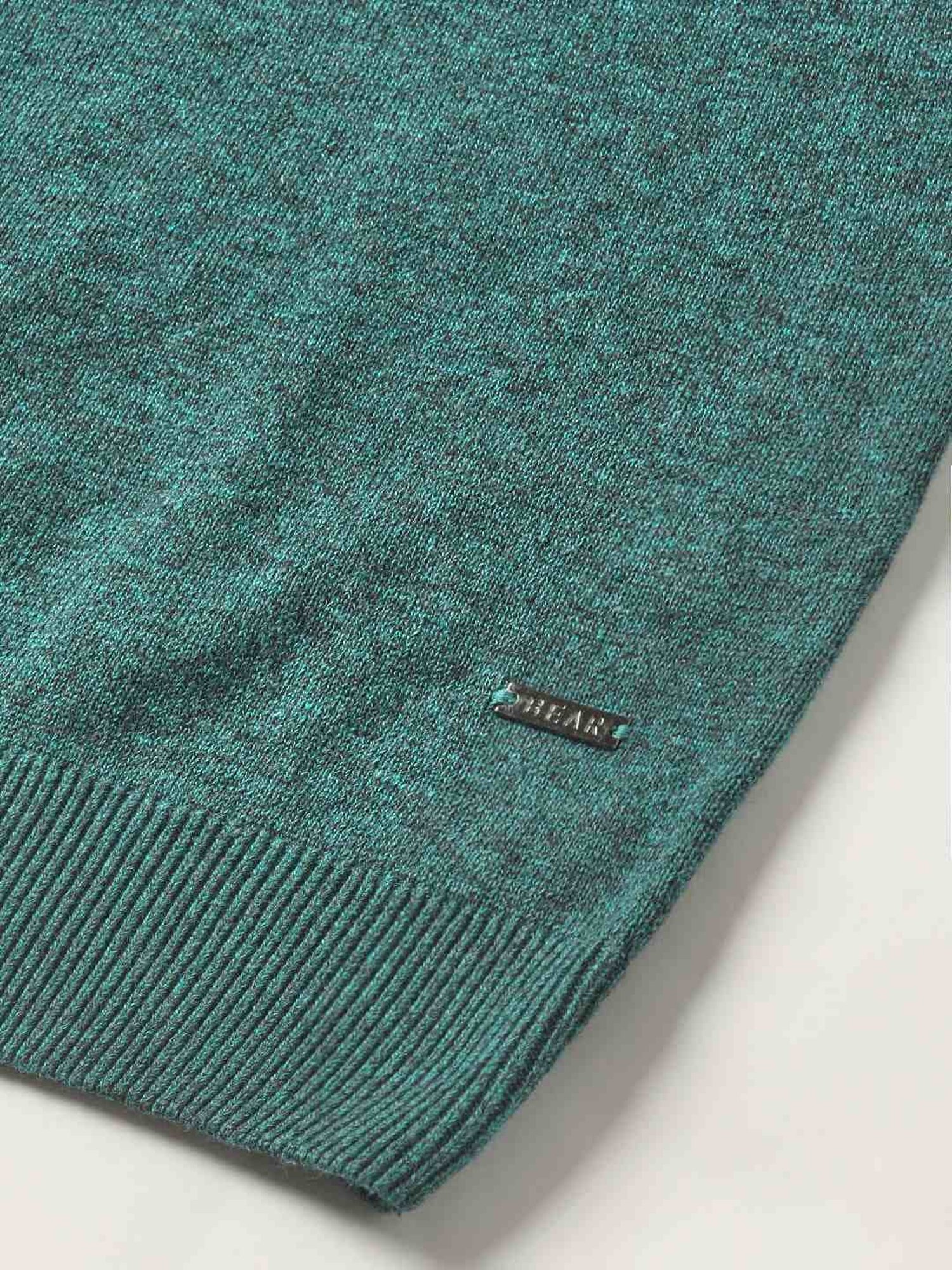 The Bear House Teal Green Regular Fit Polo T-Shirt