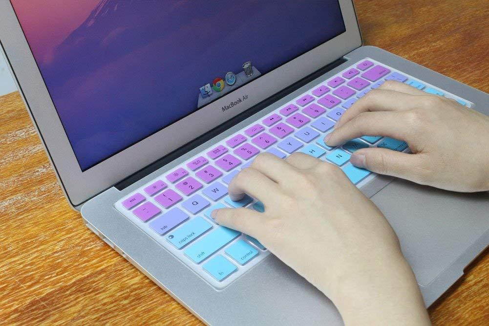 All-inside Pink and Blue Green Ombre Keyboard Skin for MacBook Pro 13" 15" 17" (with or without Retina Display) / MacBoook Air 13"