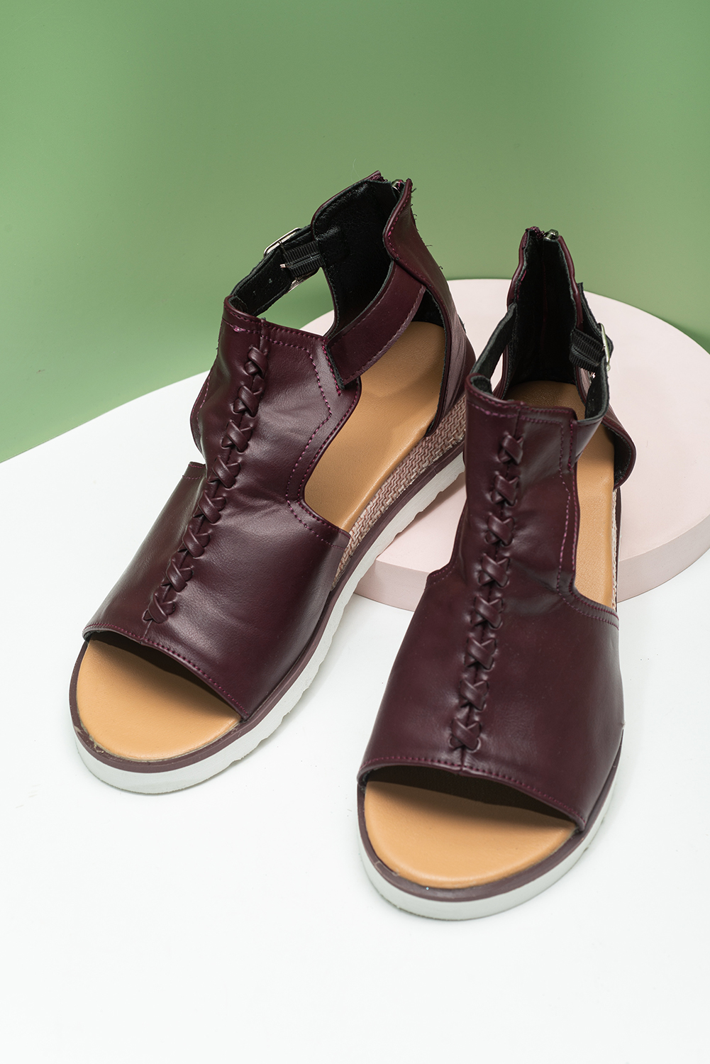 Aetrex Jillian Sport Leopard Print EVA Water Friendly Wedge Sandals