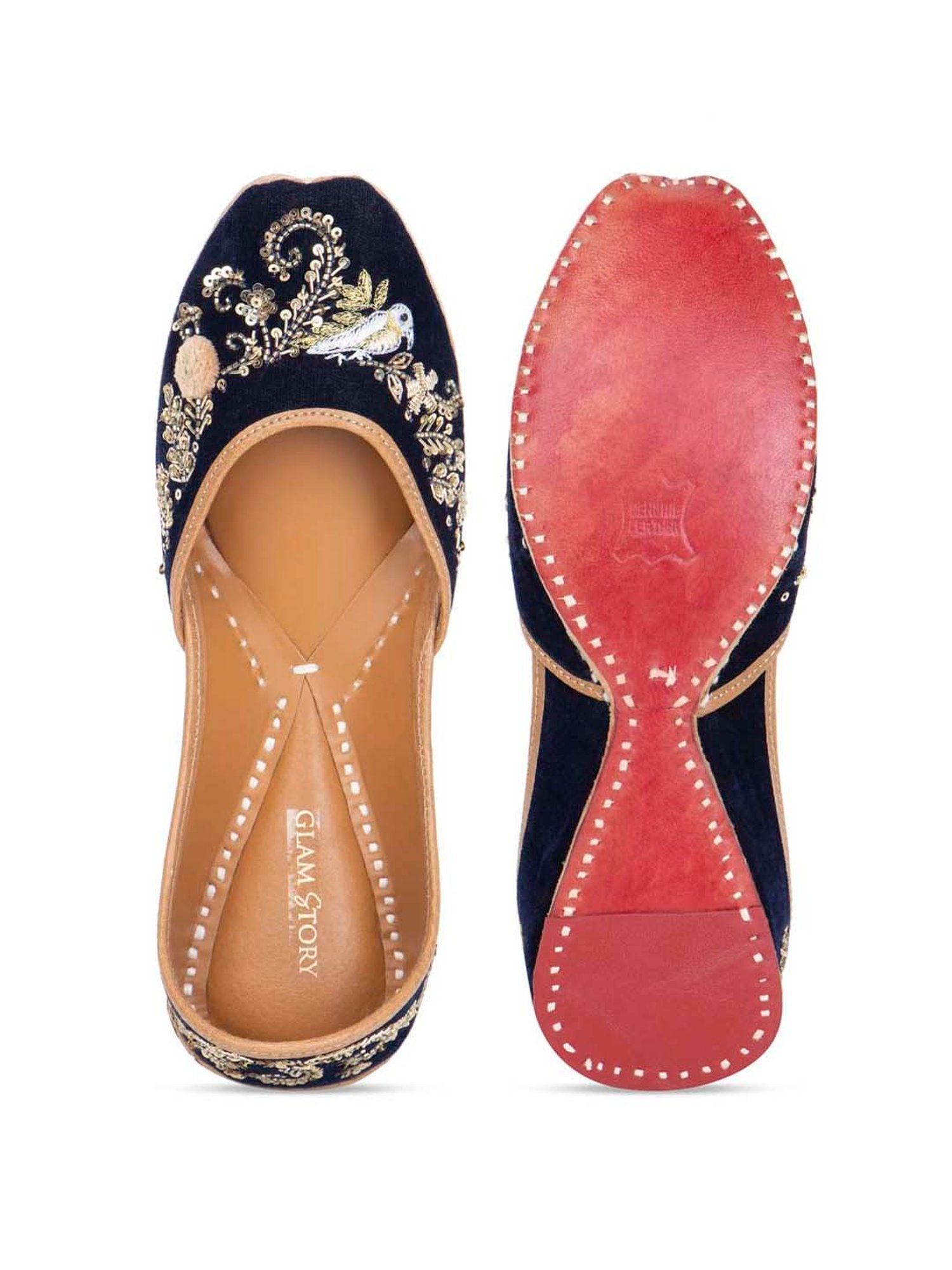 Glam Story Women's Midnight Ethnic Juttis