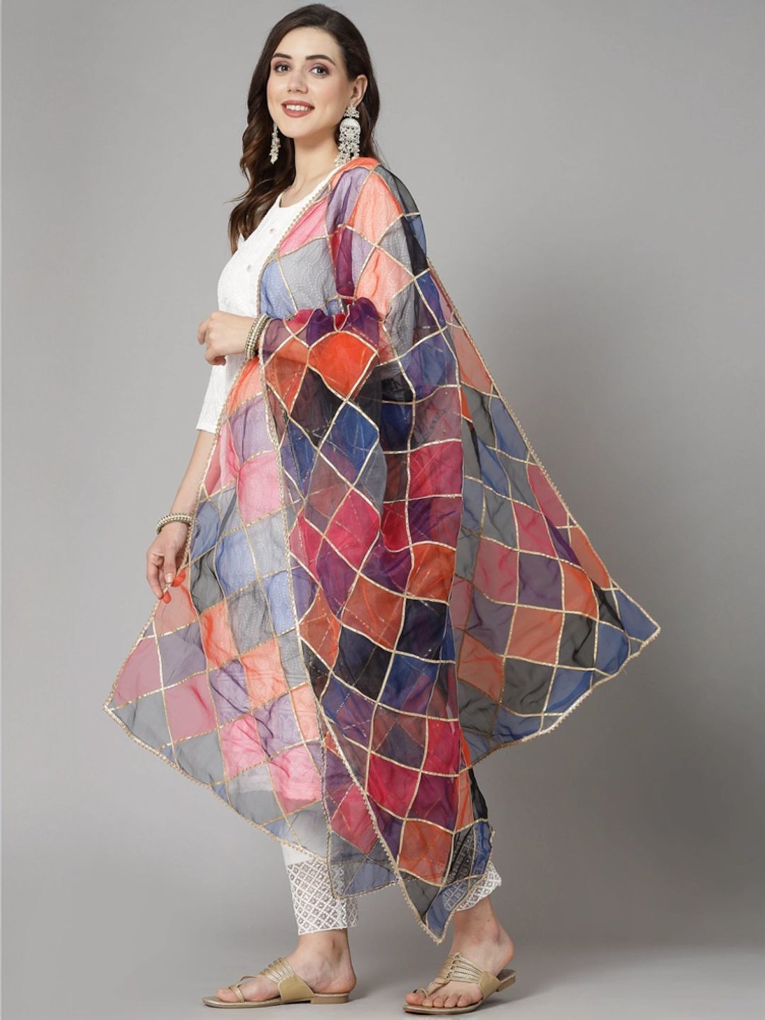 Stylum Multicolor Block Print Dupatta