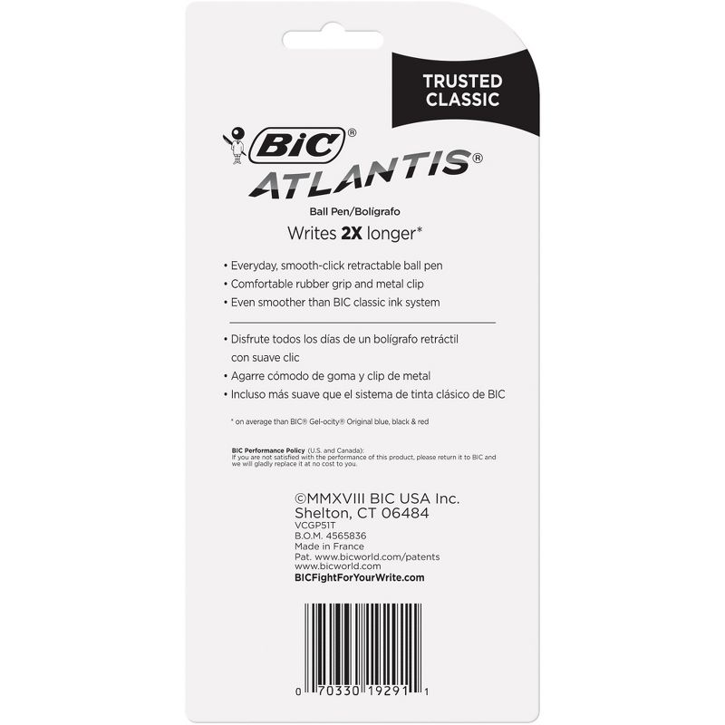 BiC 5pk Retractable Ballpoint Pens Black