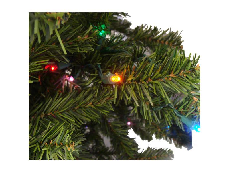 Darice 6' Prelit Artificial Christmas Tree LED Canadian Pine - Multicolor Lights