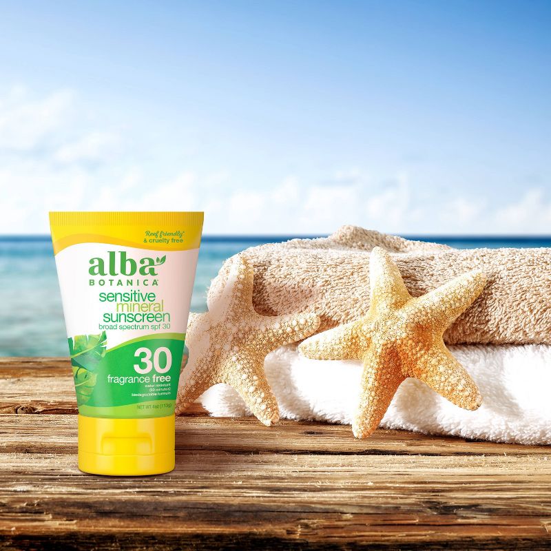 Alba Botanica Fragrance Free Sunscreen Lotion - SPF 30 - 4oz