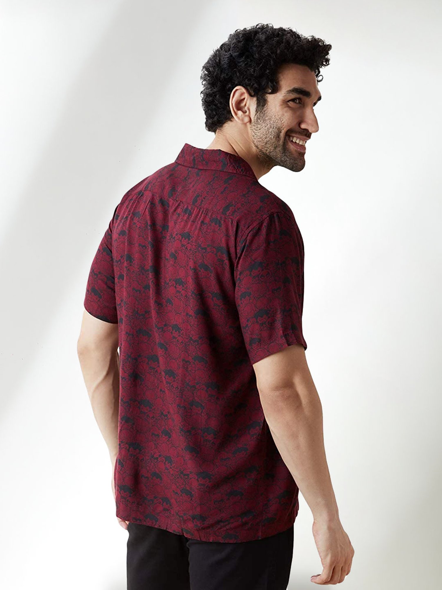 Kuons Avenue Cobalt Blue Slim Fit Denim Shirt