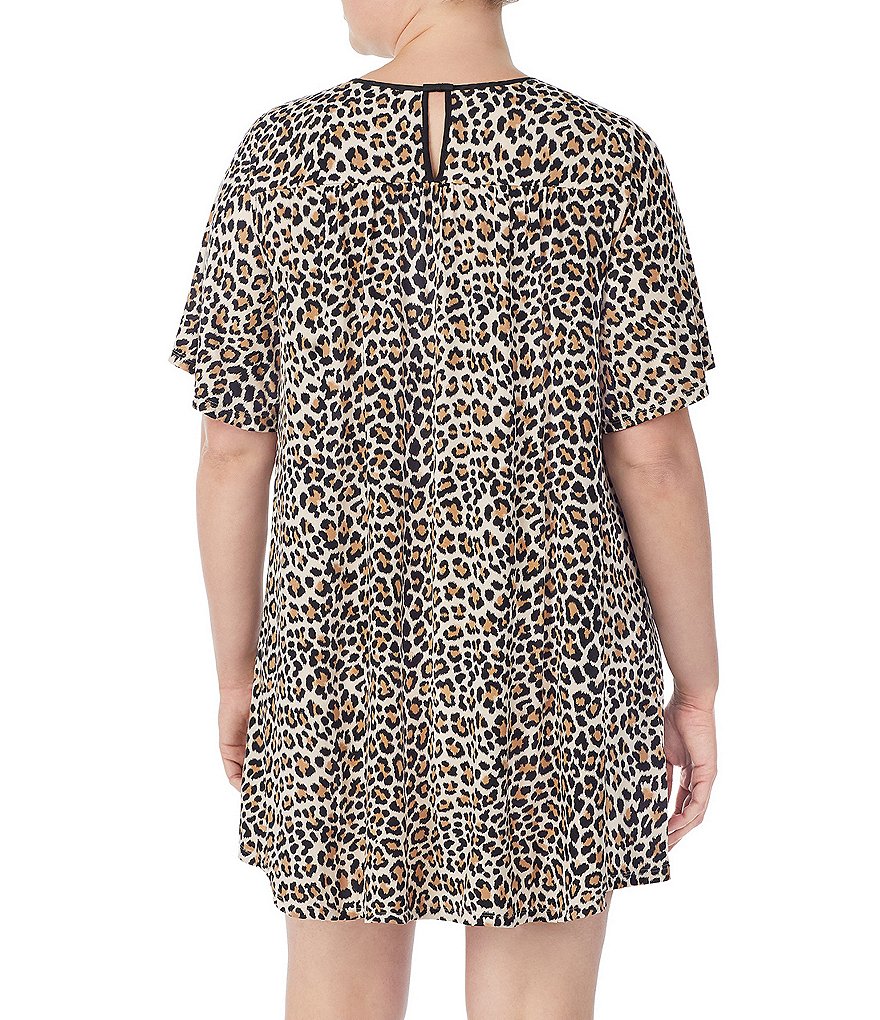 Rya Plus Darling Scoop Neck Charmeuse & Lace Solid Chemise