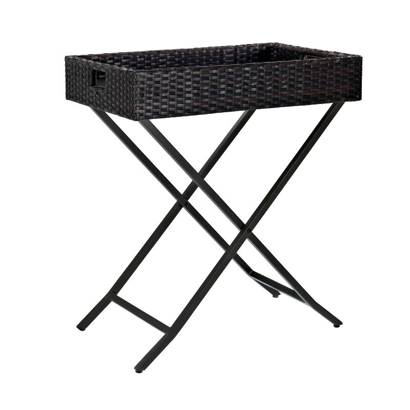 Slat Top Serving Cart - Gray - Apollo Outdoor