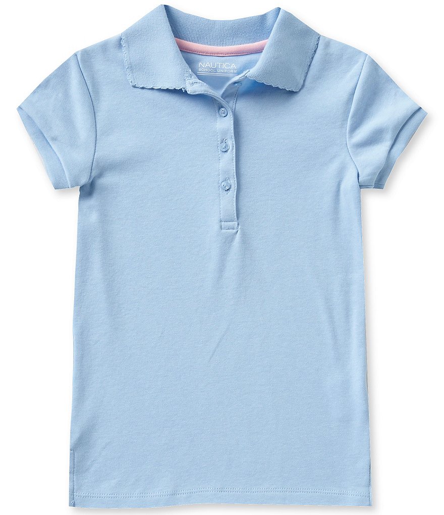 Nautica Big Girls 7-16 Short Sleeve Polo Shirt