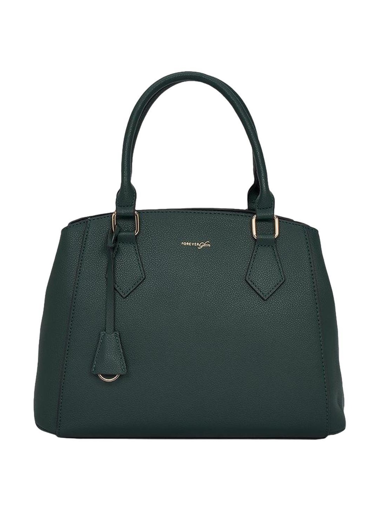 Forever Glam by Pantaloons Forest Green Solid Handbag