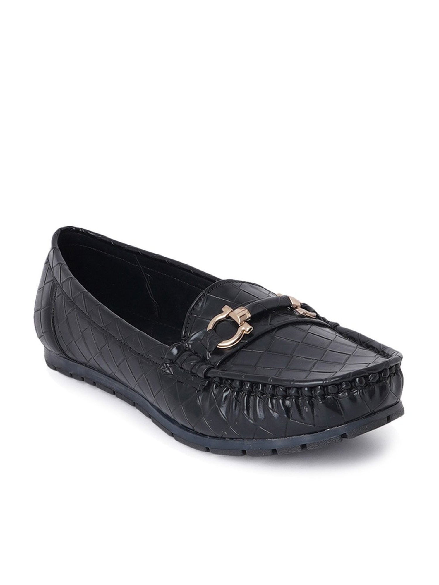 Scentra Women's Black Casual Loafers