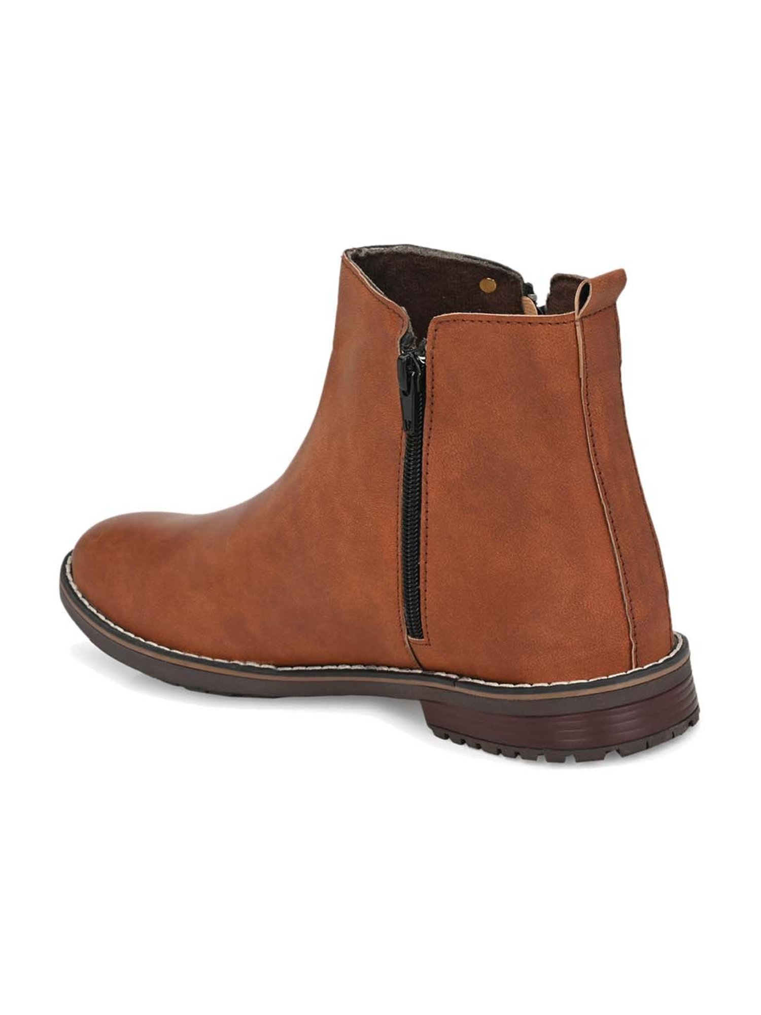 El Paso Men's Tan Casual Boots