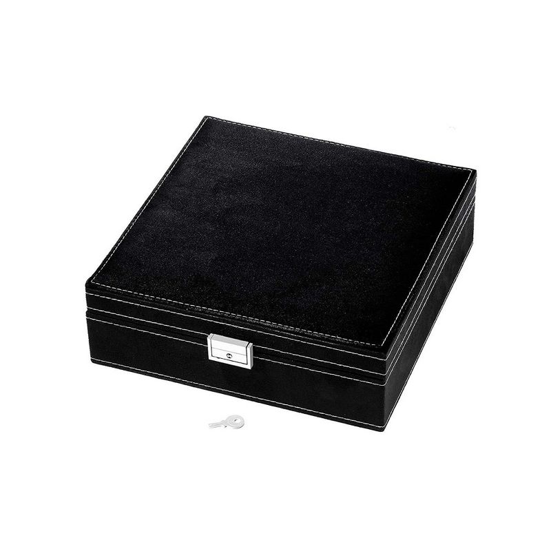 Juvale Two Layer Jewelry Box Organizer Display Storage Case with Lock  Key