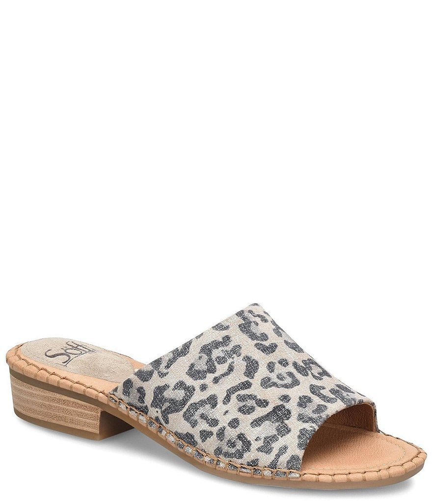 Sofft Nalanie Leopard Print Slides