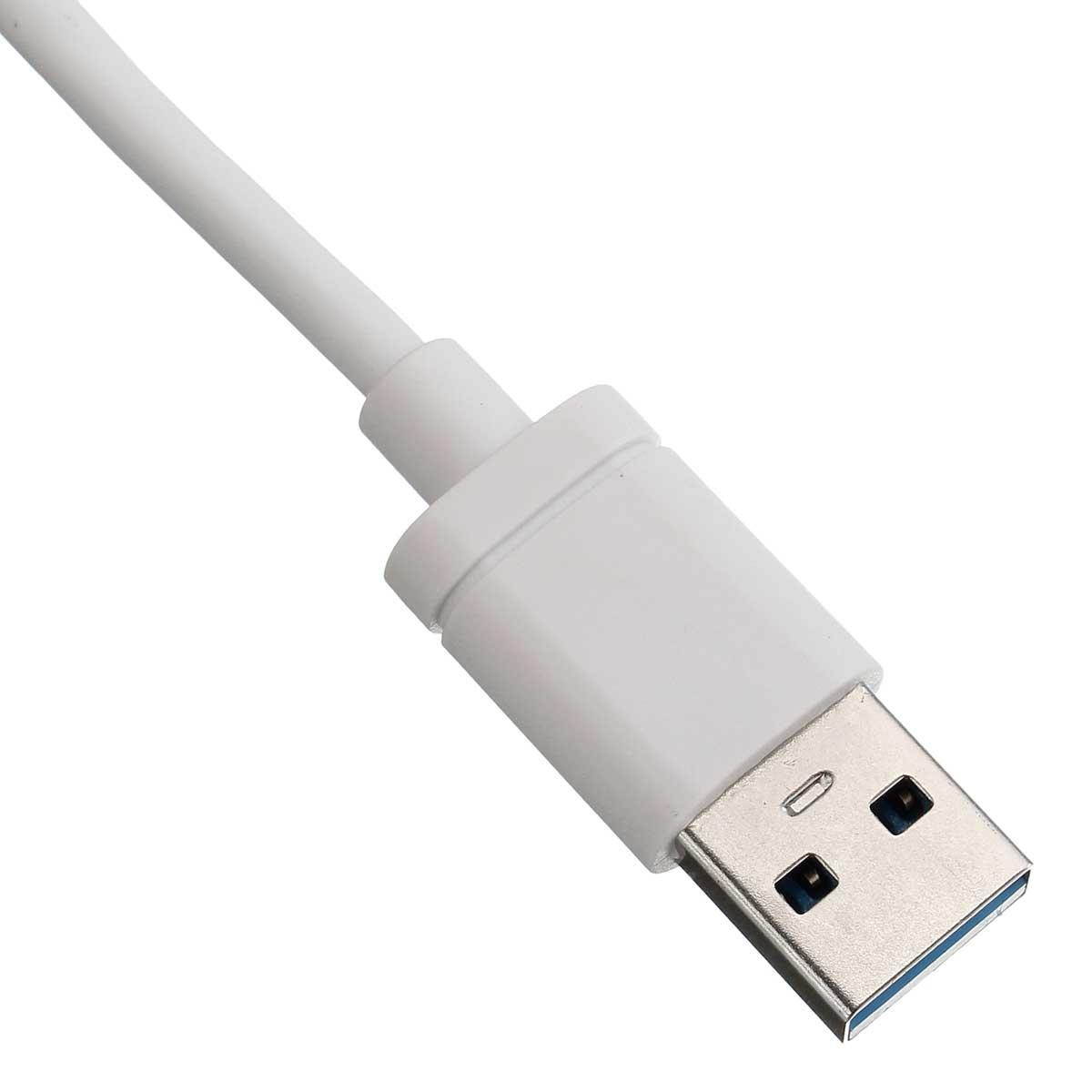 Usb3.0 splitter 0.3m 0.6m 1.2m one for four usb extended porous interface set line hub notebook HUB high speed - White 0.6m