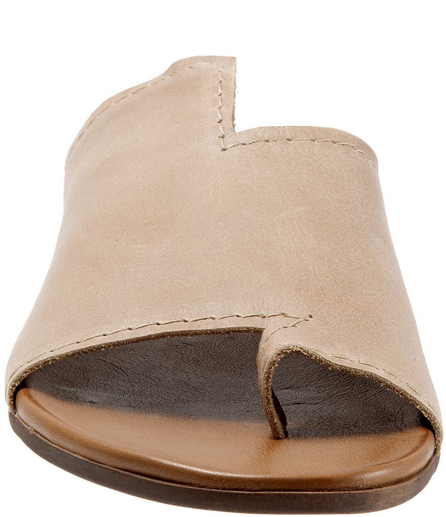 Bueno Tulla Toe Post Leather Slide Sandals