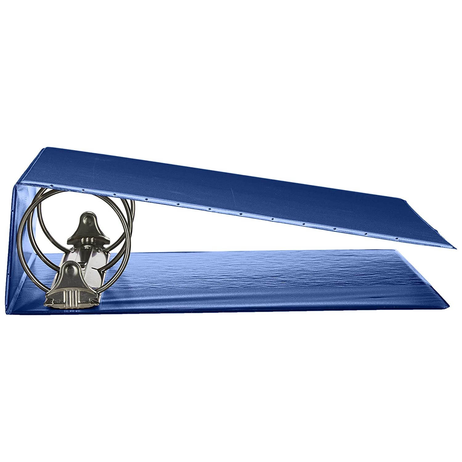 AmazonBasics 3-Inch Round Ring Binder, Blue, View, 12-Pack