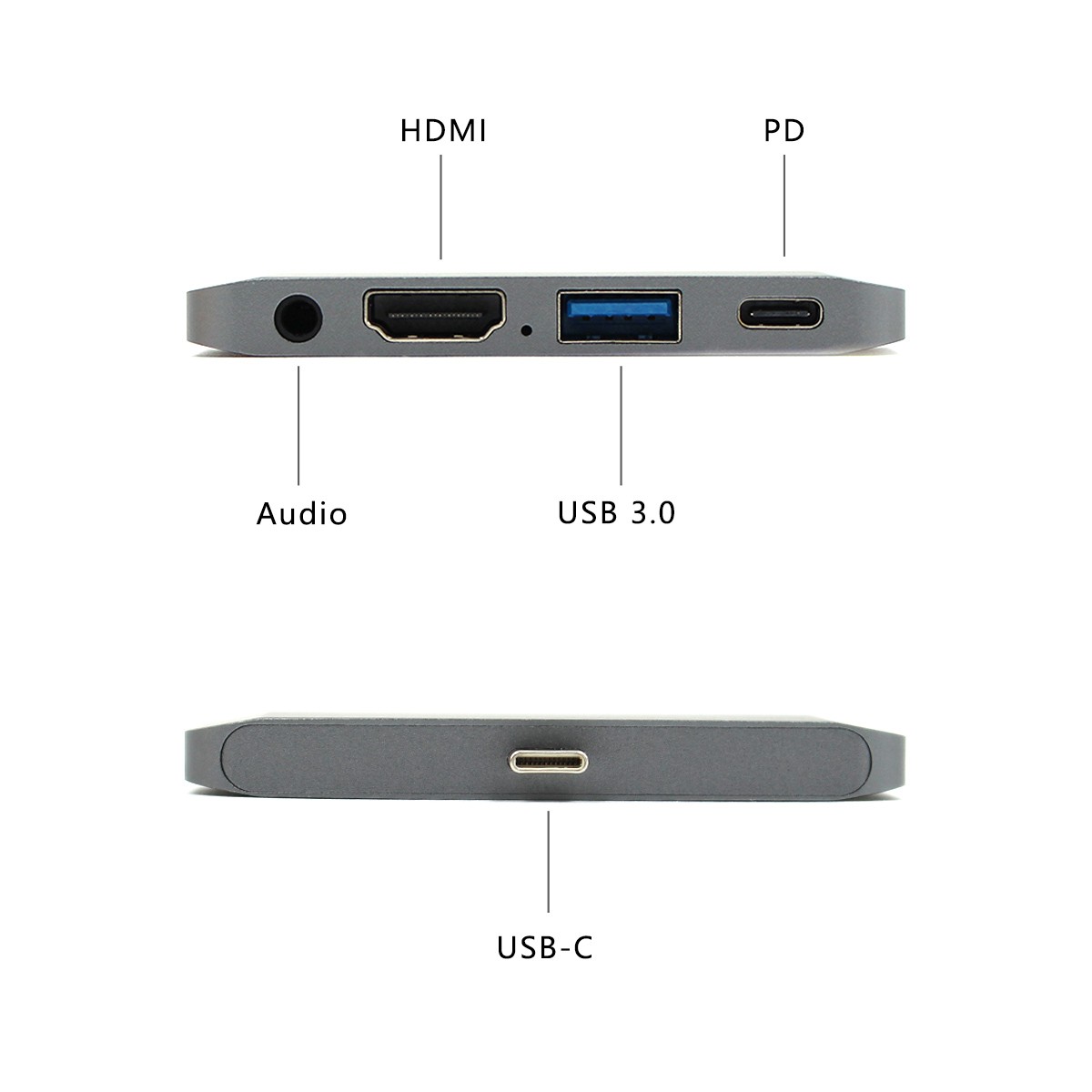 USB C HUB with HDMI USB 3.0 Type-C PD 4K Video 3.5mm Audio Adapter USB 3.1 HUB Port PD Quick Charging Port for 2018 iPad Pro MacBook Pro