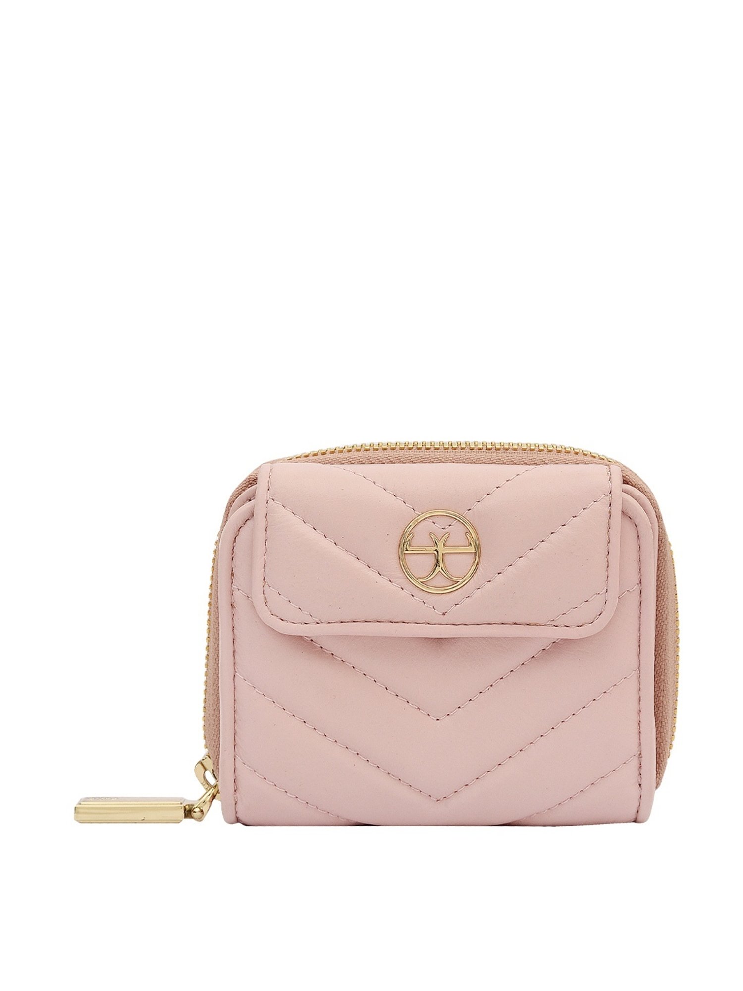 Eske Paris Pink Textured Zip Around Wallet for Women