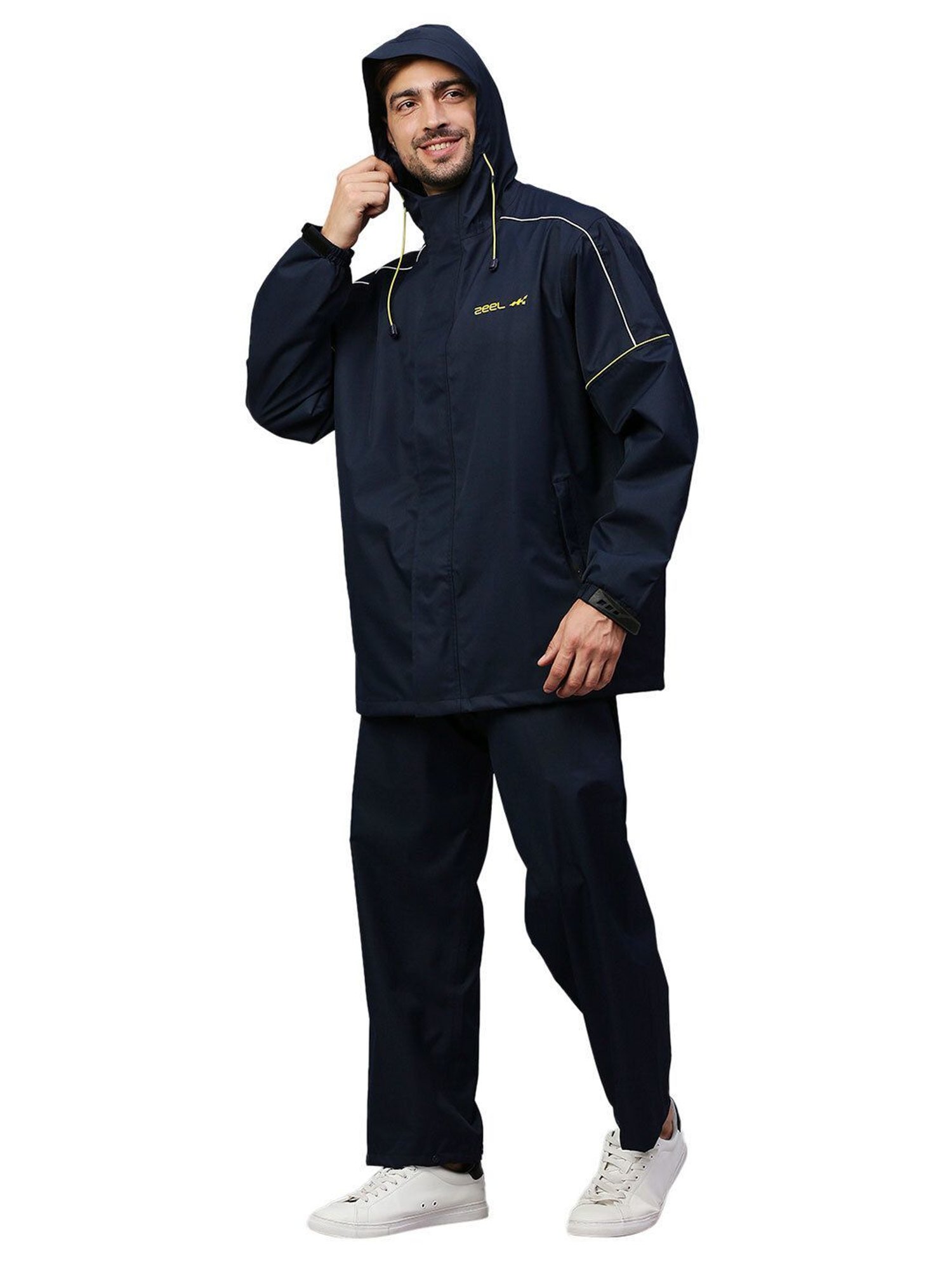 Zeel Navy Regular Fit Raincoat Set