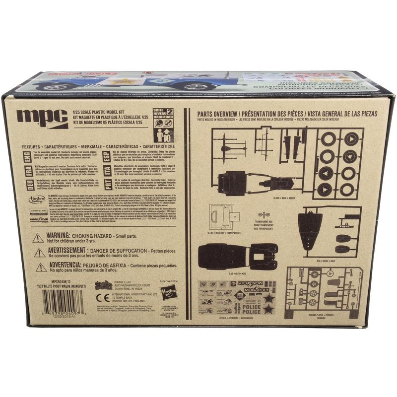 Skill 2 Snap Model Kit 1933 Willys Panel Paddy Wagon Police Van "Monopoly" "85th Anniversary" 1/25 Scale Model by MPC