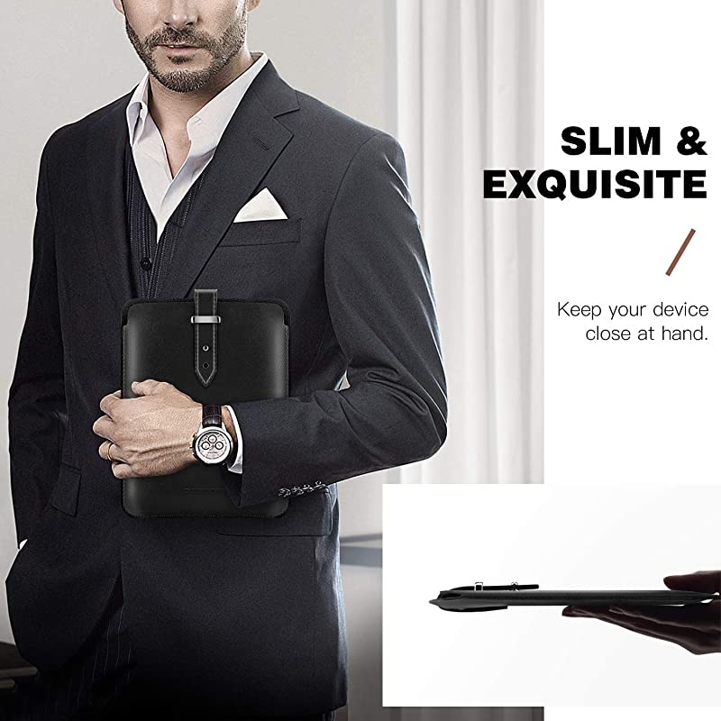 6" Sleeve Case Compatible with All-New Kindle 10th Gen 2019/Kindle Paperwhite 2018, PU Leather Pouch Protective Bag Cover Fits All Kindle Paperwhite/Voyage/Oasis 6"/8th Gen 2016 - Brown