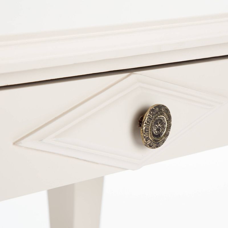 Collins Side Table with Drawer Cream - Finch