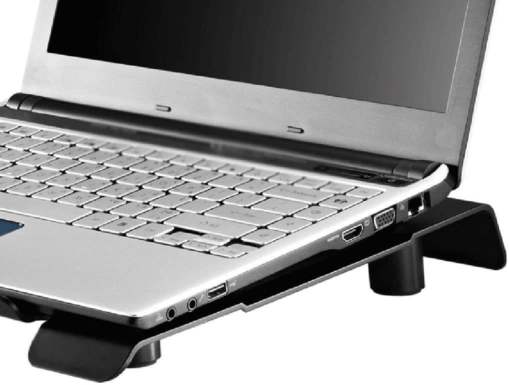 Silent Notebook Radiator Plastic Notebook Cooling Pad Cooling Bracket Suitable for Notebooks Within 15.4 Inches (Black)