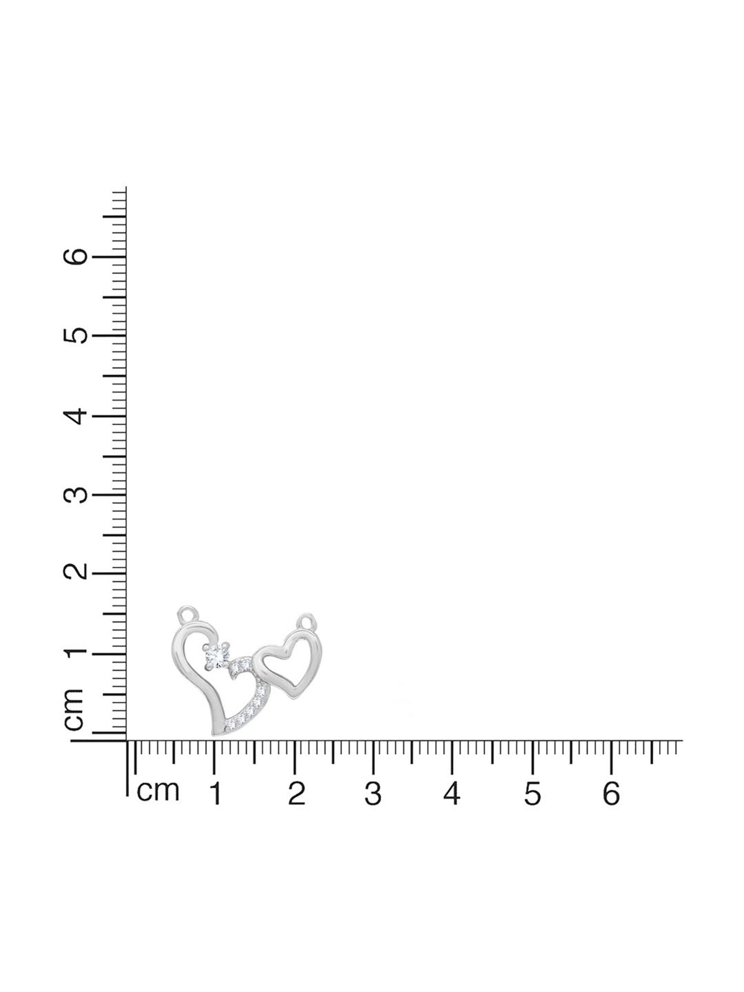 Anayra 92.5 Sterling Silver Heart Pendant with Chain for Women