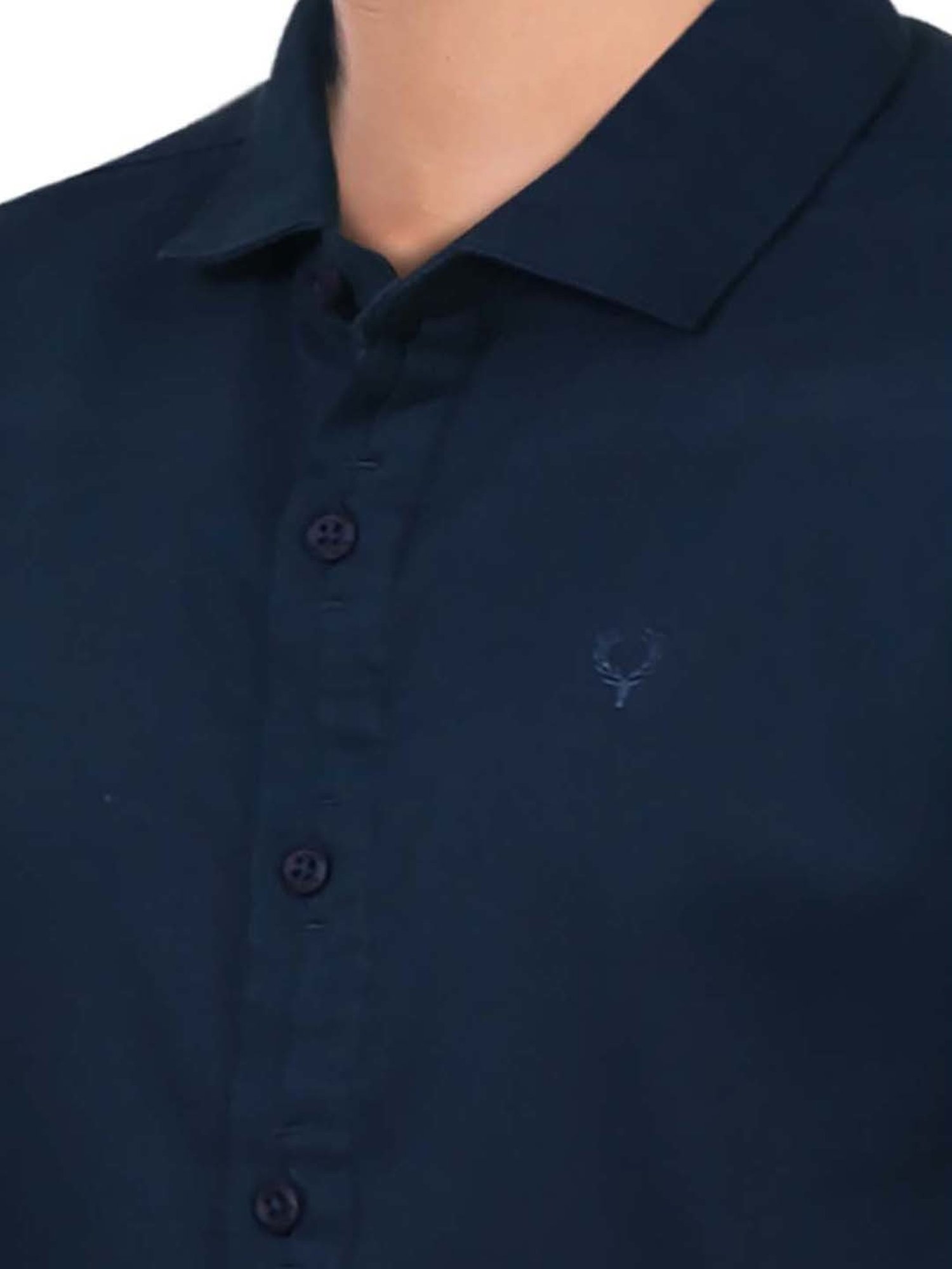 Allen Solly Junior Navy Logo Full Sleeves Shirt