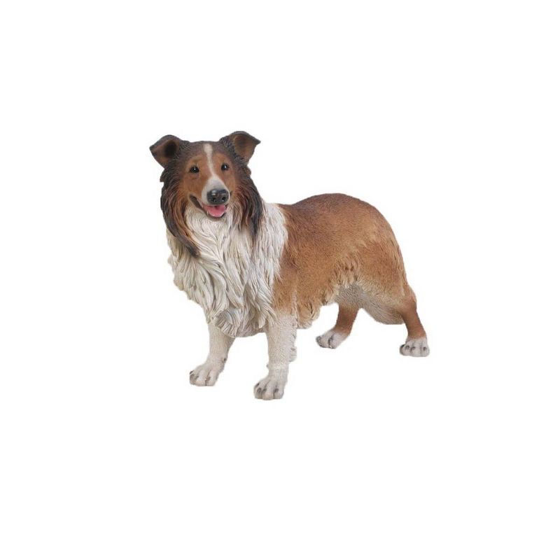 21.5" Polyresin Collie Statue Brown - Hi-Line Gift