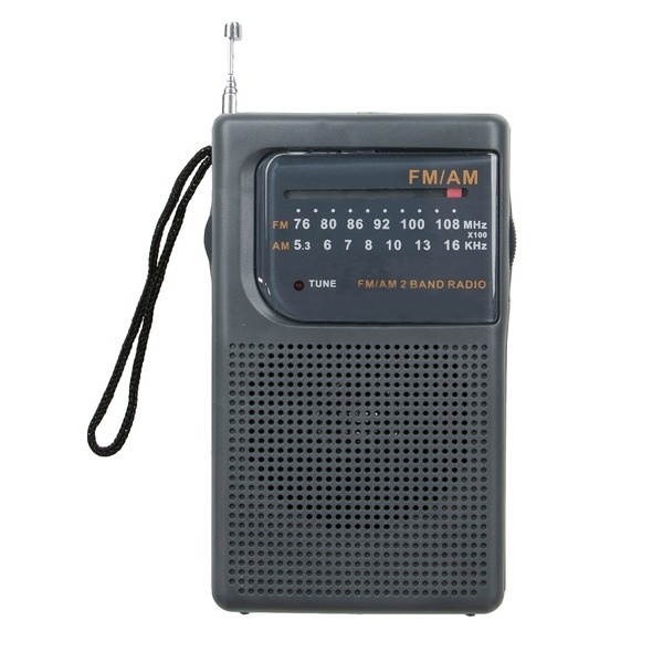 Supersonic SC-1105 AM/FM Radio With Earphone Jack & Speaker Black