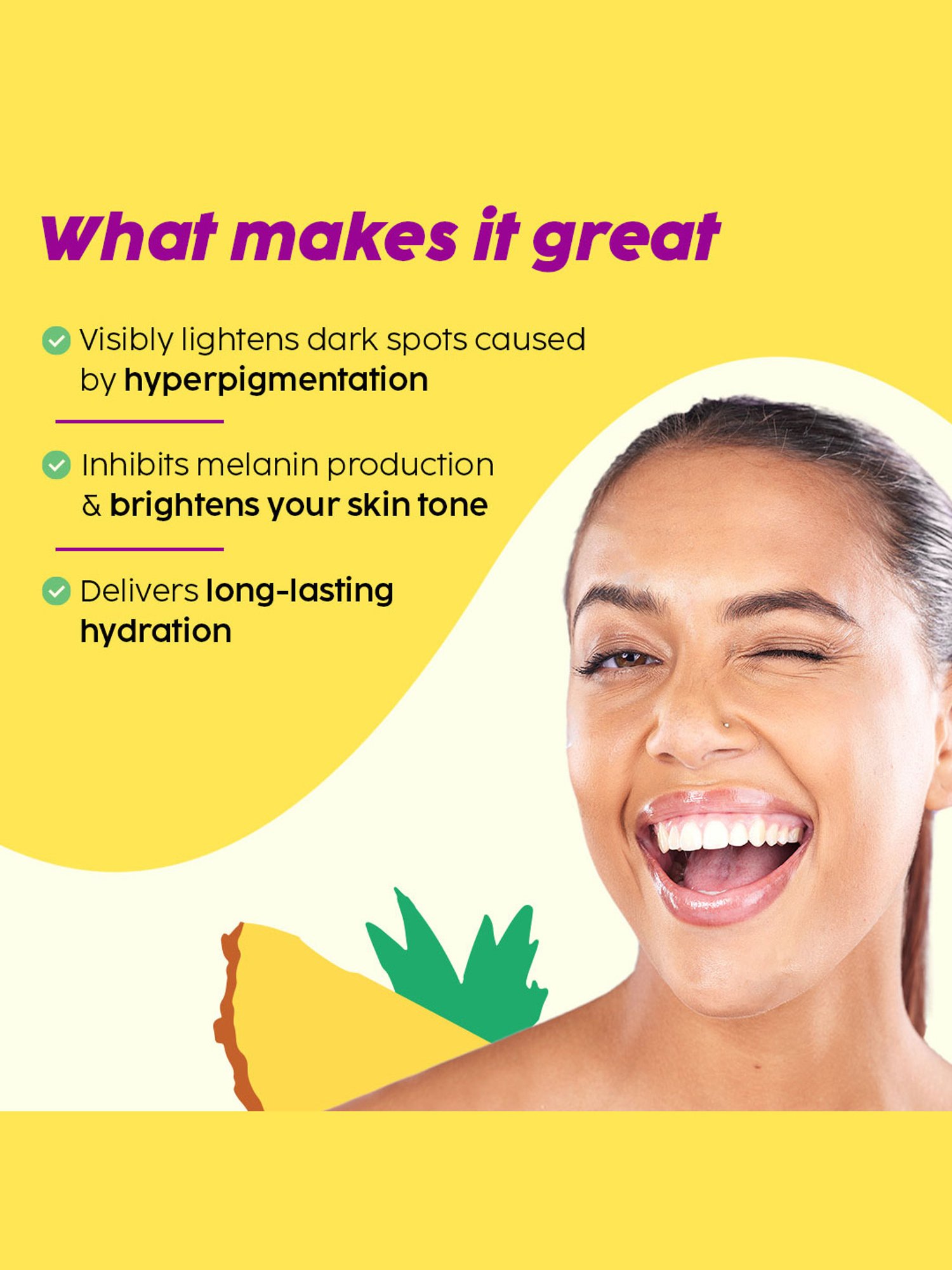 PLIX THE PLANT FIX Pineapple De-Pigmentation Smoothie Moisturizer - 30 gm