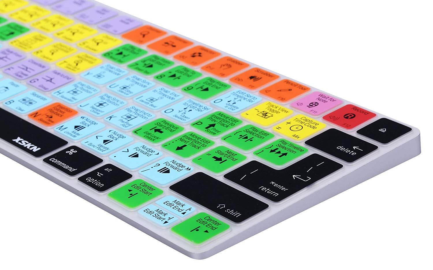 XSKN Magic Keyboard Avid Pro Tools Shortcut Keyboard Cover, Durable Avid Hotkeys Silicone Keyboard Skin for Apple Magic Keyboard MLA22LL/A