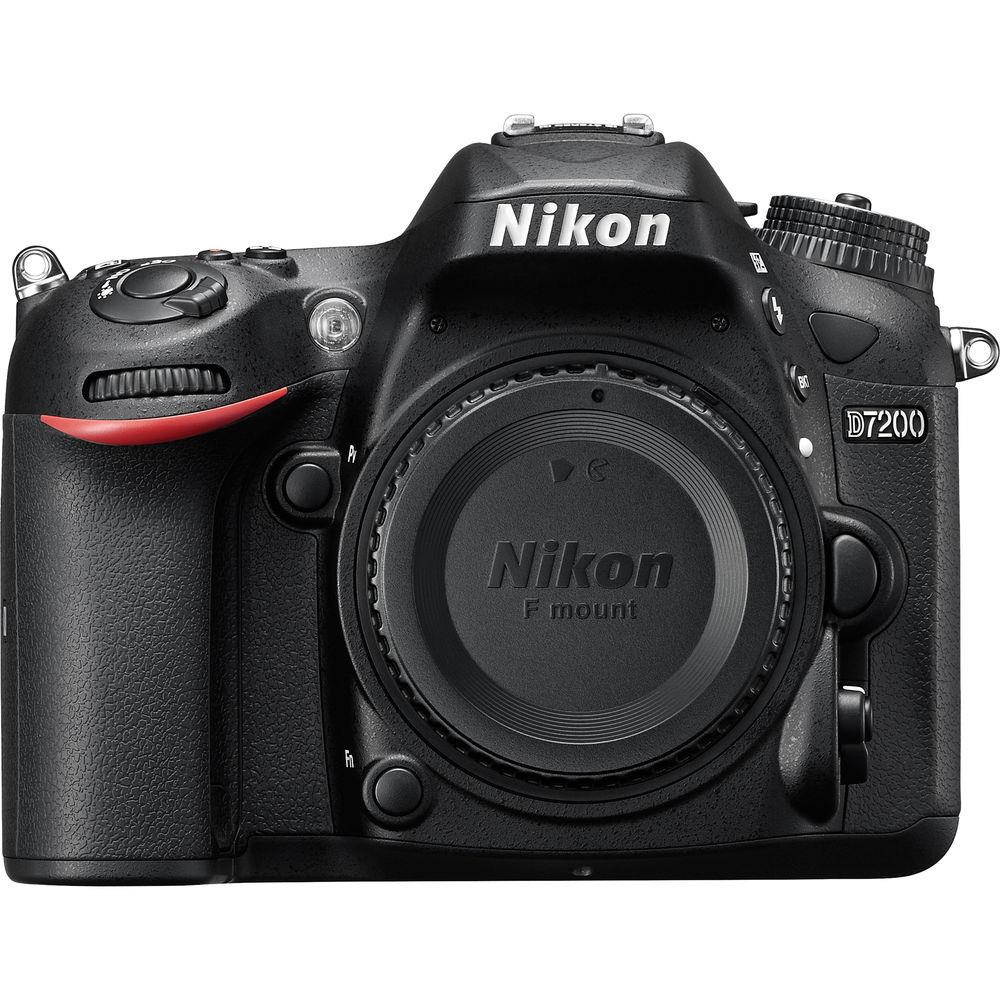 Nikon D7200 24.2MP 1080P DSLR Camera w/ 3.2" LCD - Wi-Fi & GPS Ready + Built in Flash - 6 fps + Nikon 18-55mm VR II Lens - 32GB -  25PC Kit