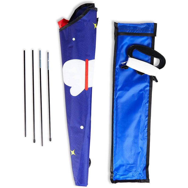 Blue Panda 2 Pack Small Outer Space Kites Kit for Kids (33.5 x 86.6 in)